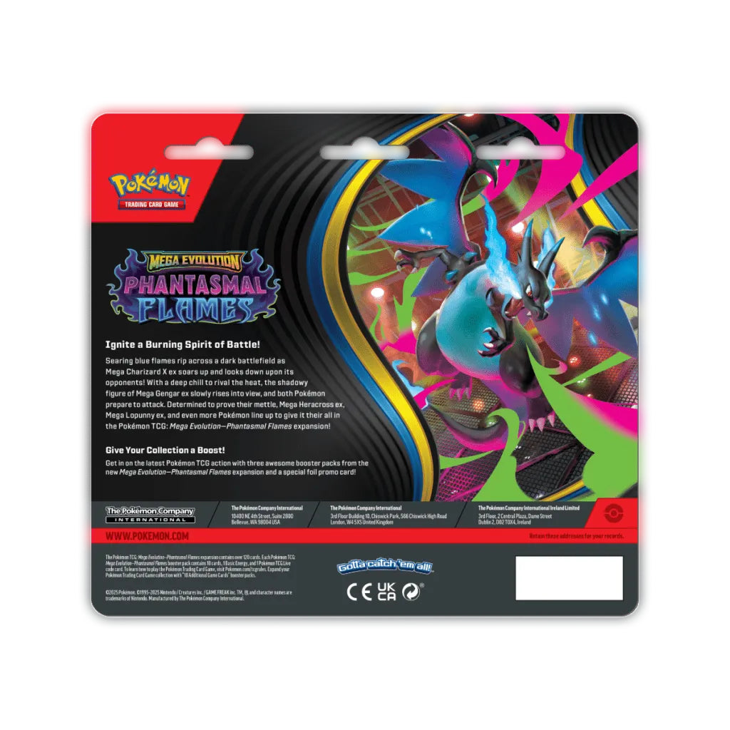 Phantasmal Flames 3 booster blister Weavile met promo kaart achterkant